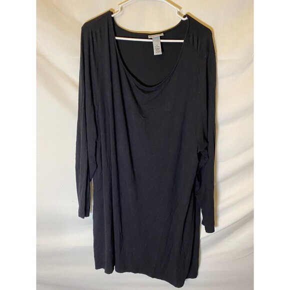 Catherines Womens Plus Size 2X 22W 24W Black Aline dress Knee Length Classicore - Picture 1 of 3